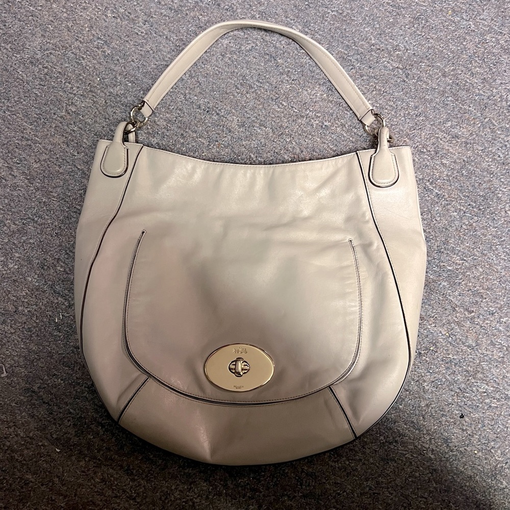 COACH LEATHER WHIPLASH CIRCLE HOBO